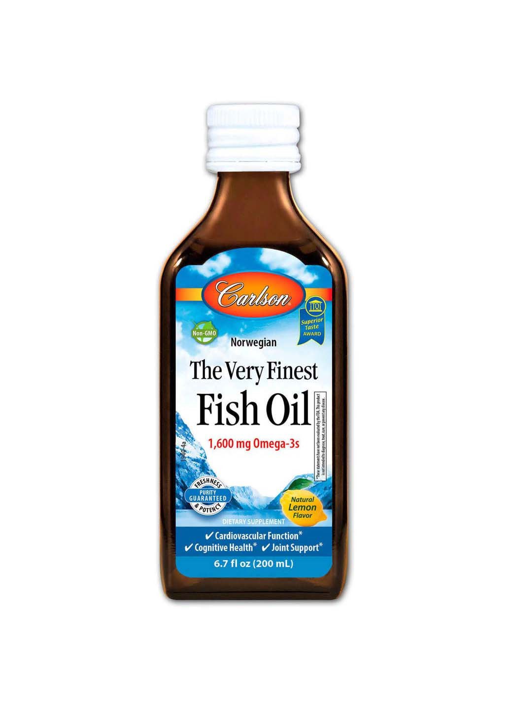 Рыбий жир Fish Oil Лимон 200 мл Carlson Labs (256931814)