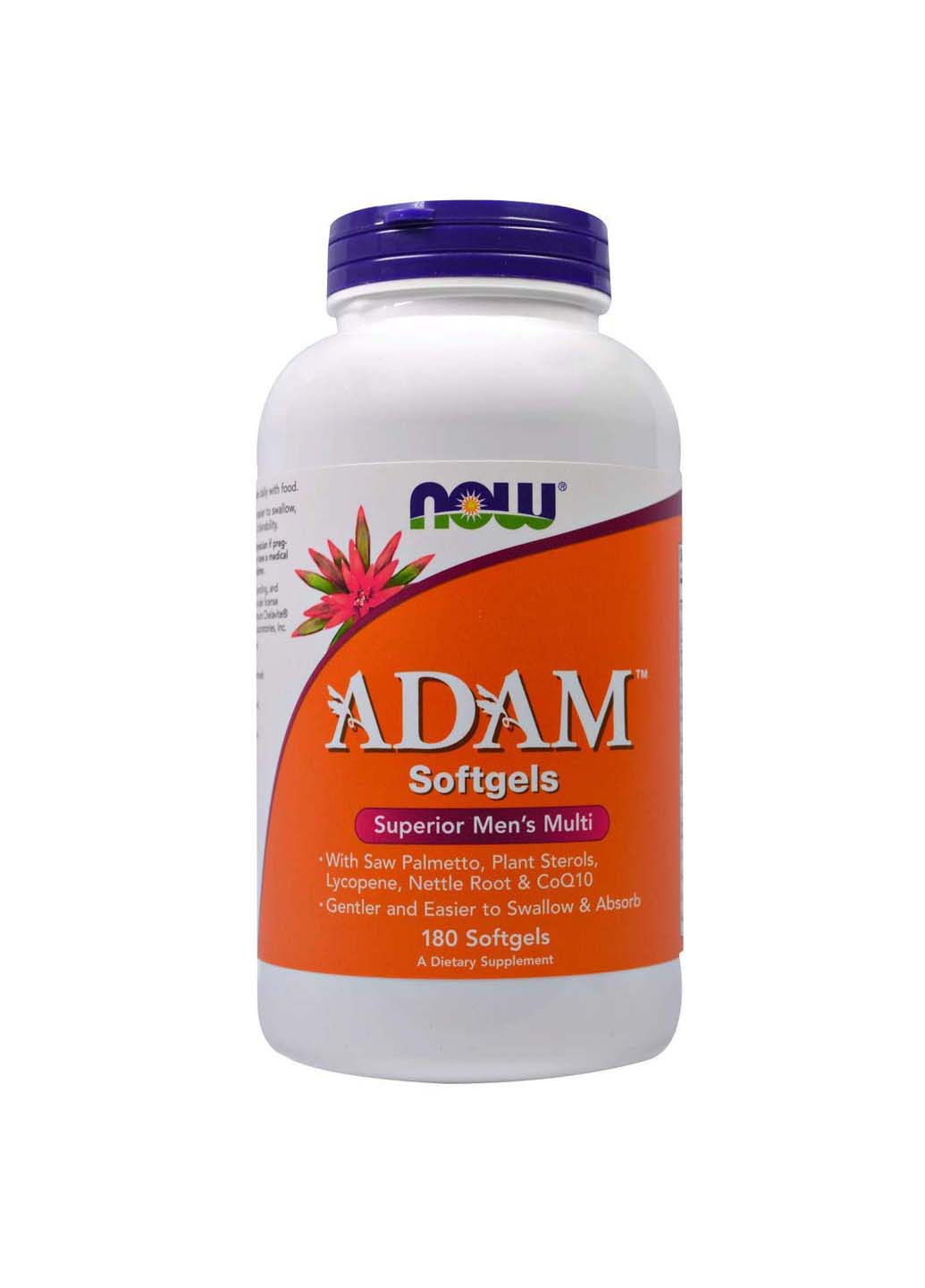 Витаминный комплекс Адам ADAM Men s Multi для мужчин 180 гелевых капсул Now Foods (256931415)