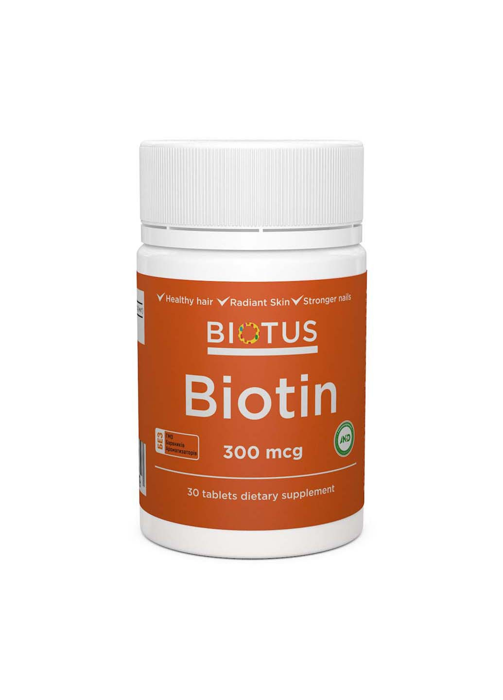 Биотин Biotin 300 мкг 30 таблеток Biotus (256931150)