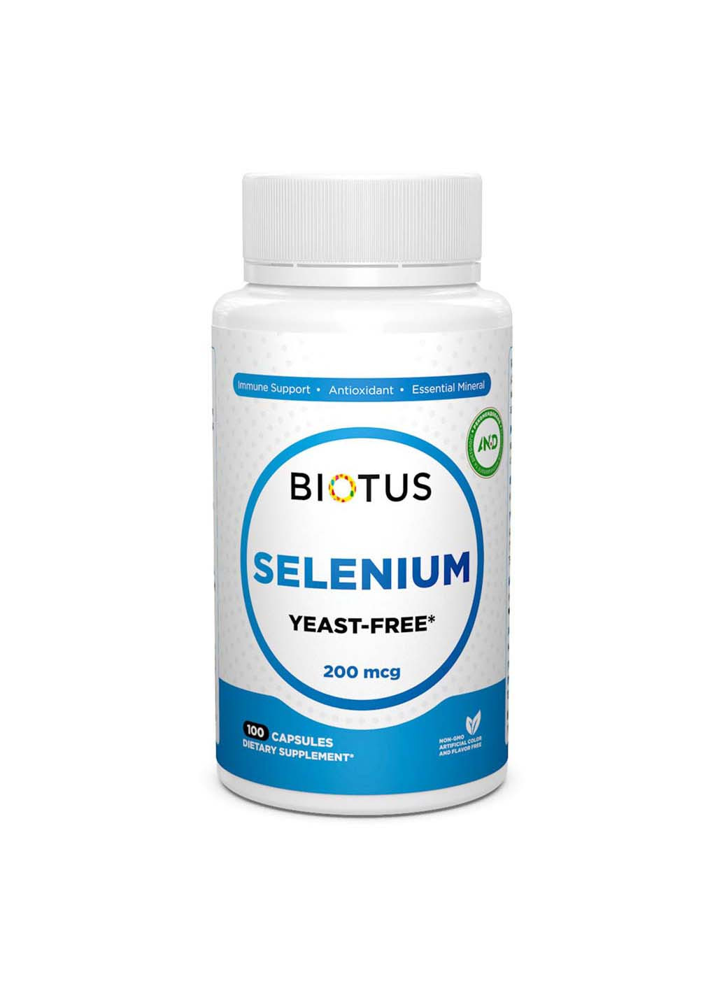 Селен Selenium без дріжджів 200 мкг 100 капсул Biotus (256932123)