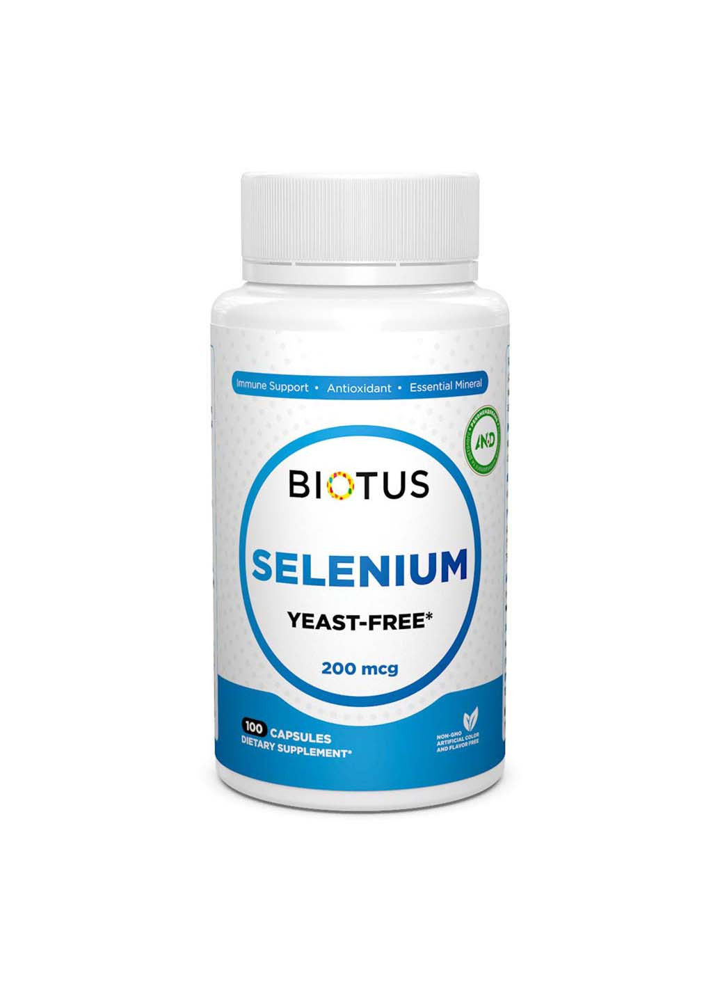 Селен Selenium без дрожжей 200 мкг 100 капсул Biotus (256932123)