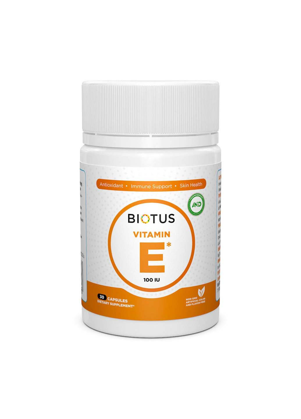 Витамин Е Vitamin Е 100 МЕ 30 капсул Biotus (256931157)