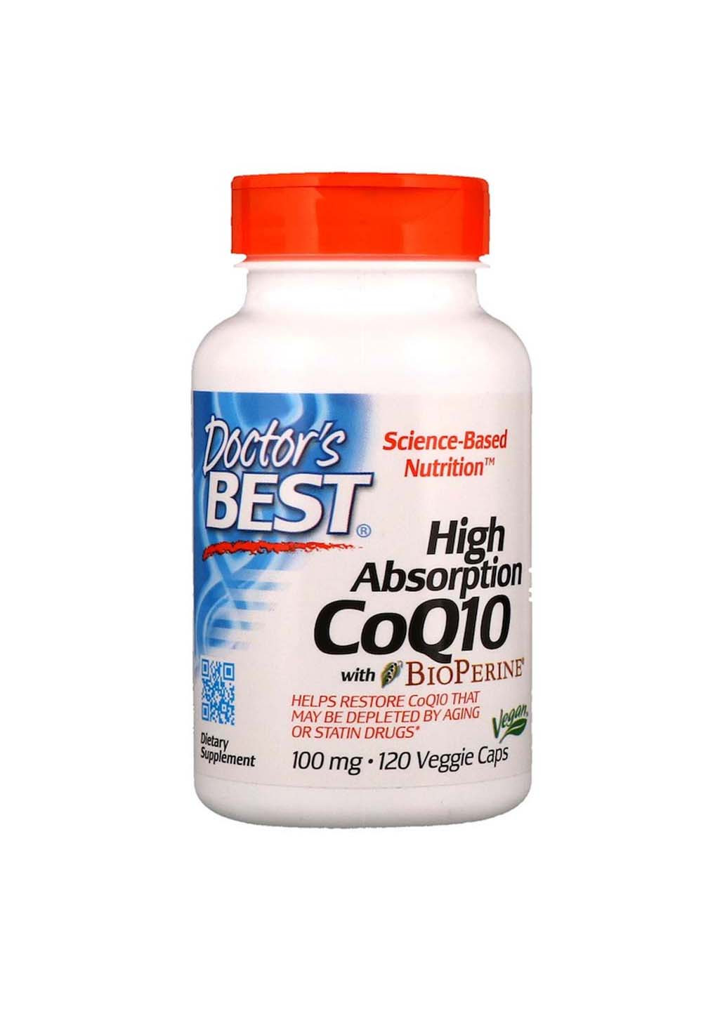 Коэнзим Q10 CoQ10 with BioPerine биоперин 100 мг 120 капсул Doctor's Best (256930530)