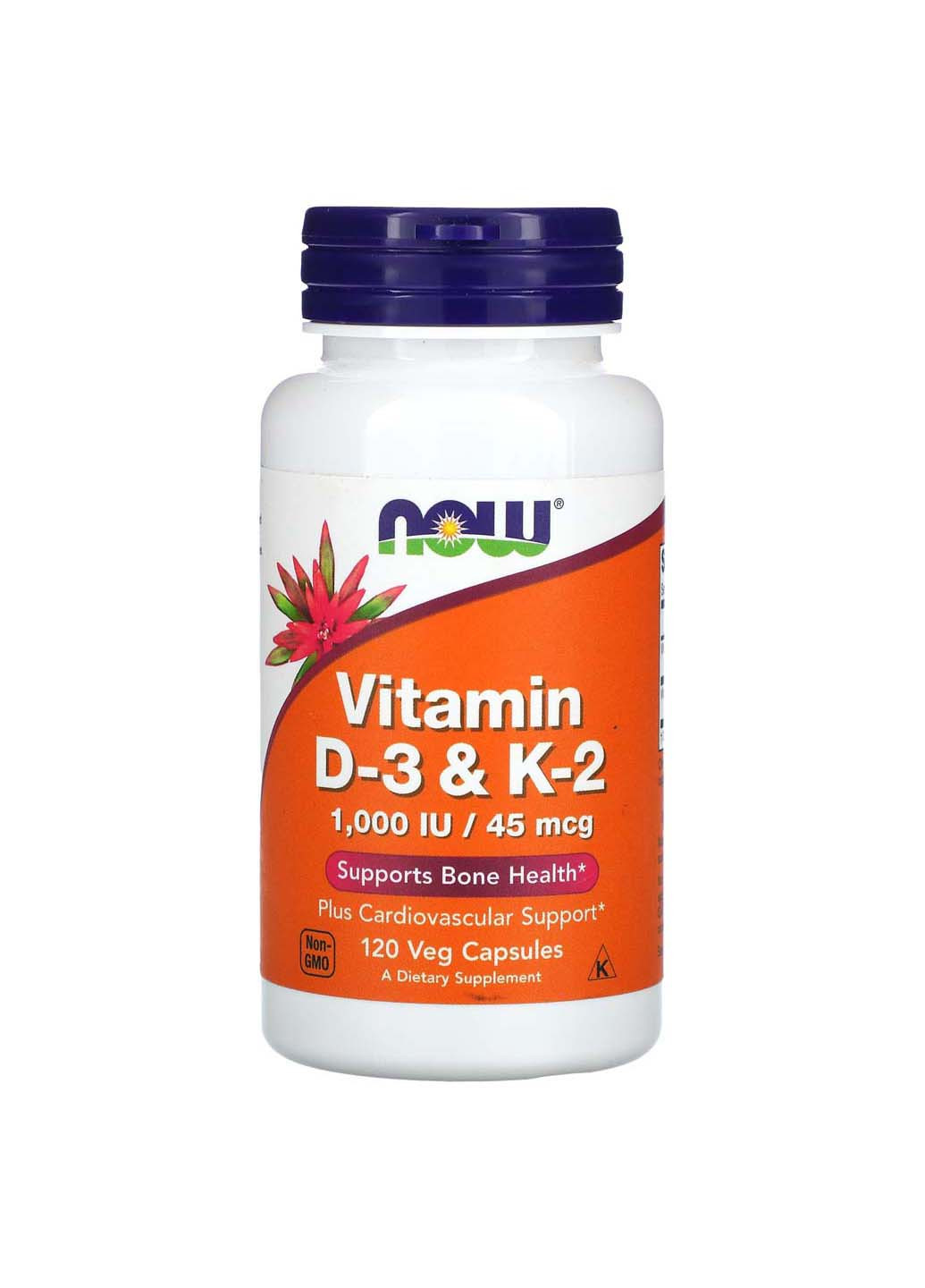 Витамин Д3 и К2 120 вегетарианских капсул Now Foods (256932323)