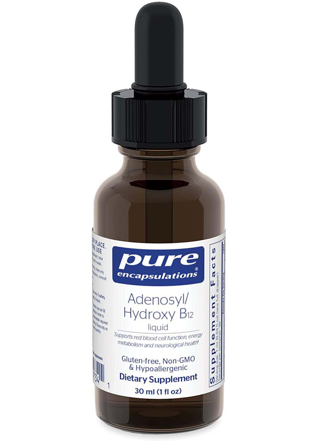 Витамин B12 Adenosyl/Hydroxy B12 в форме аденозилкобаламина и гидроксикобаламина 30 мл Pure Encapsulations (256931112)