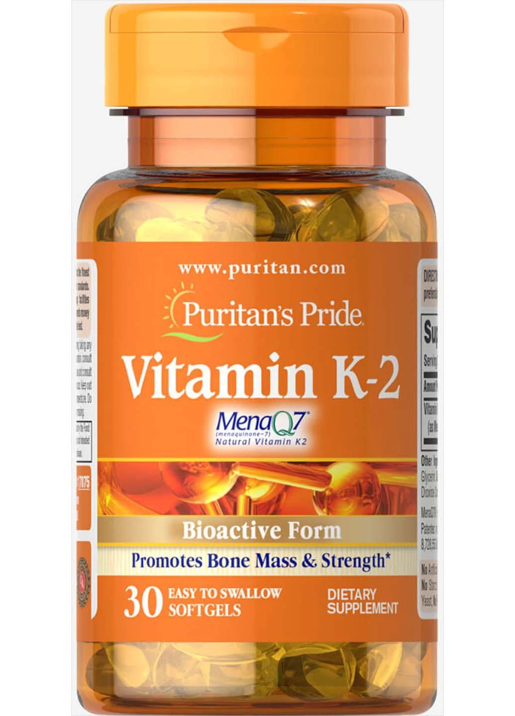 Вітамін К-2 50 мкг 30 капсул Puritans Pride (256931011)