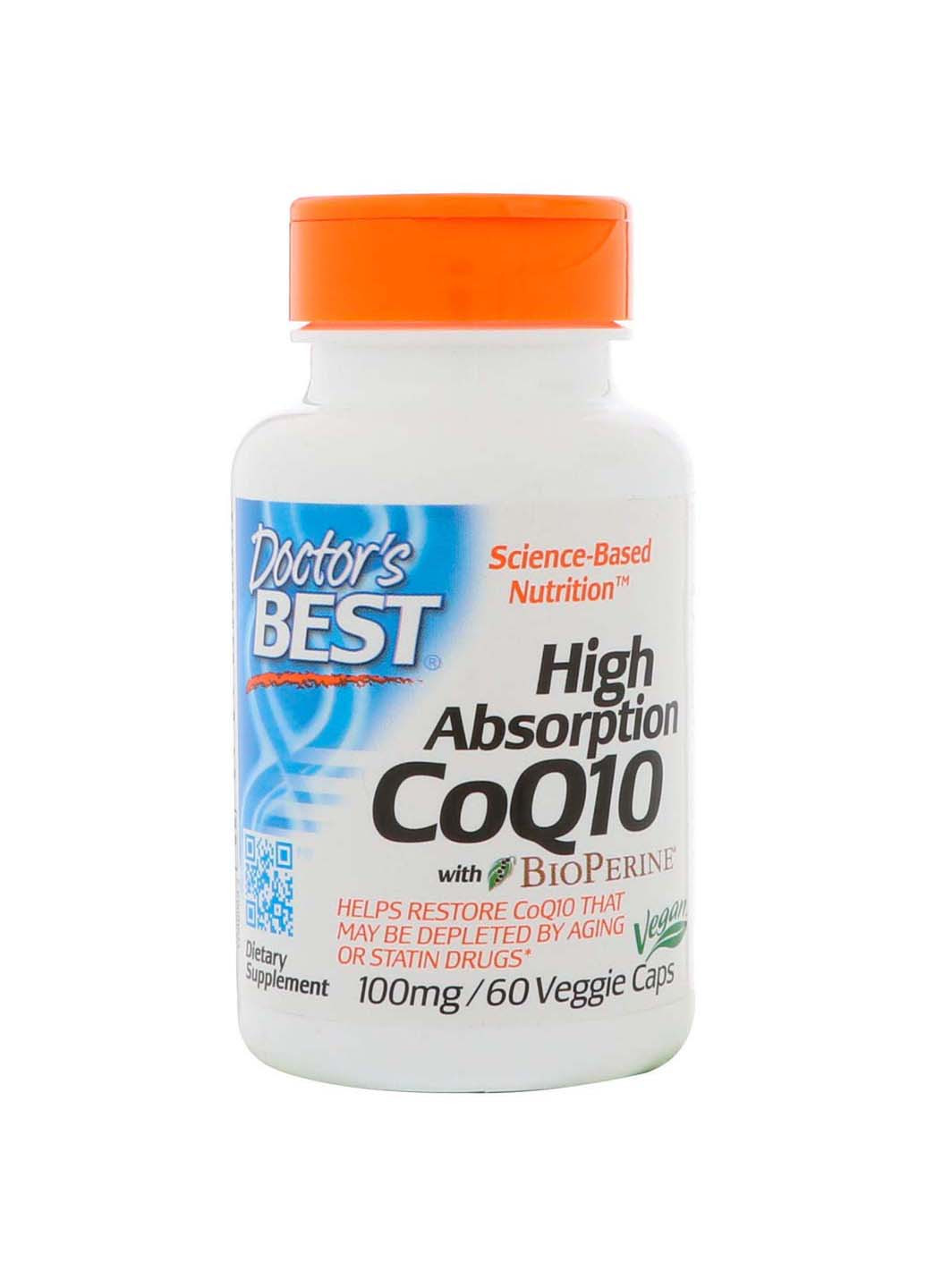 Коэнзим Q10 CoQ10 with BioPerine биоперин 100 мг 60 капсул Doctor's Best (256932395)