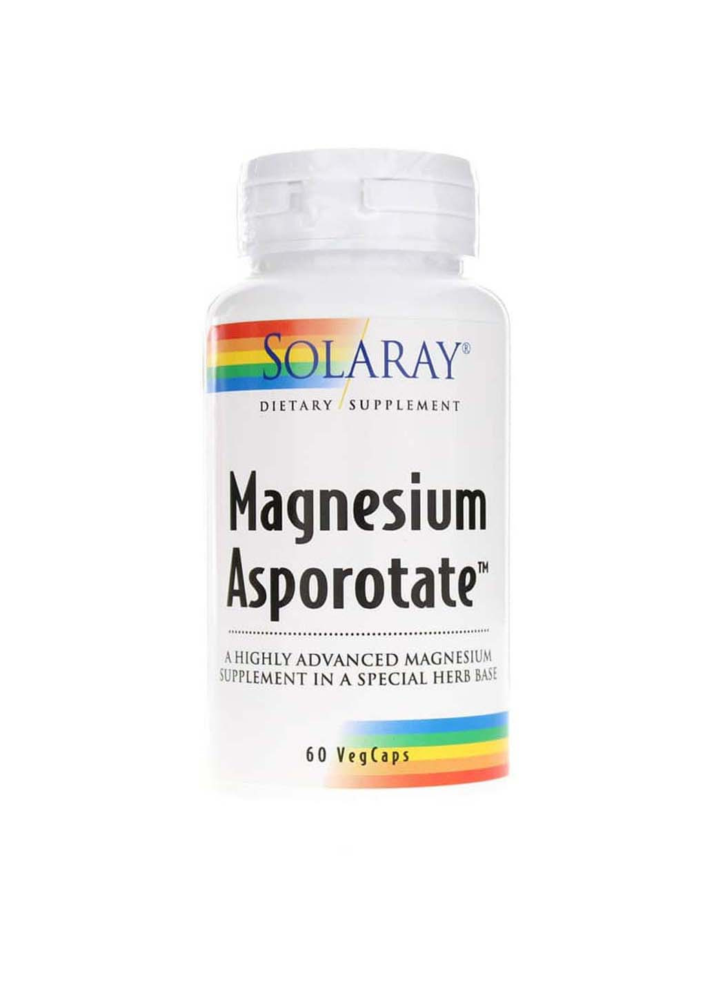 Магний аспоротат Magnesium Asporotate 400 мг 60 вегетарианских капсул Solaray (256931874)