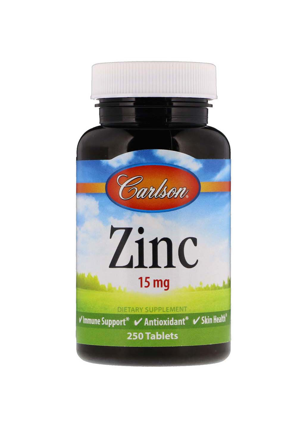 Цинк Zinc 15 мг 250 таб. Carlson Labs (256930898)