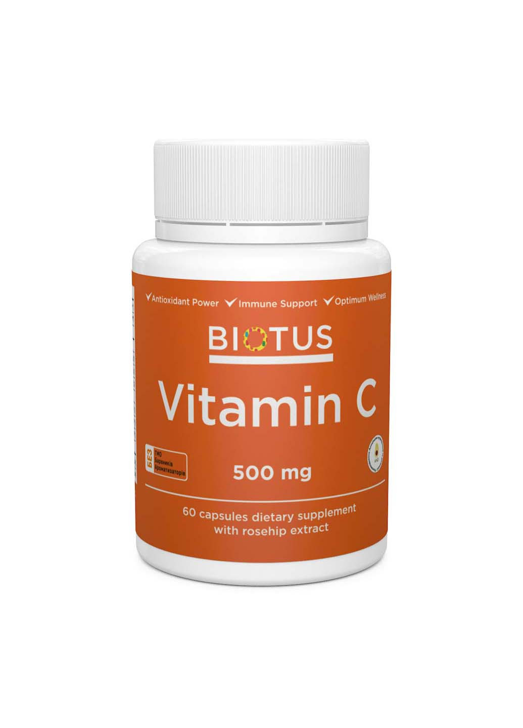 Вітамін C Vitamin C 500 мг 60 капсул Biotus (256931160)