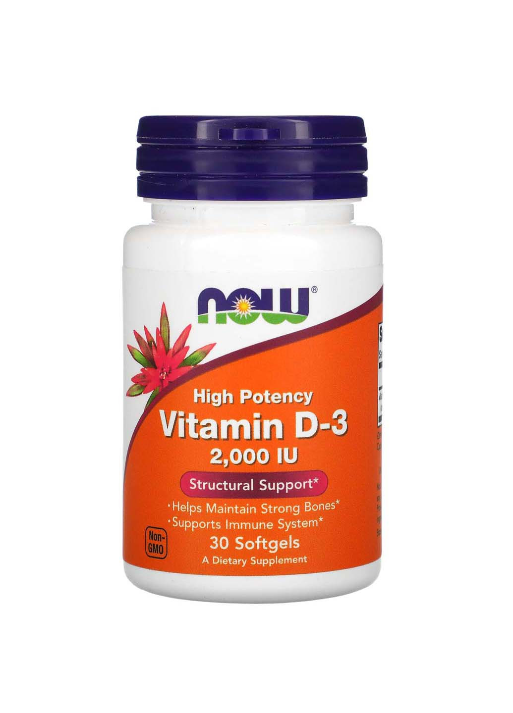 Витамин Д-3 Vitamin D-3 высокоэффективный 50 мкг Now Foods (256932366)