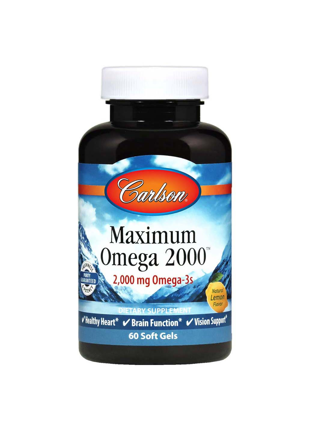 Максимум Омега 2000 мг 60 капсул Carlson Labs (256931819)