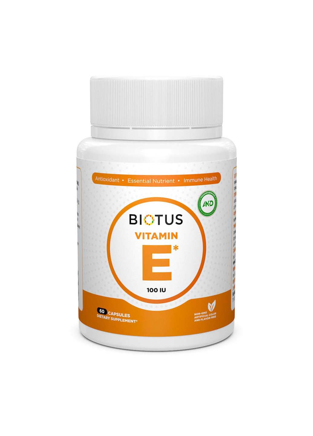 Витамин Е Vitamin Е 100 МЕ 60 капсул Biotus (256931155)