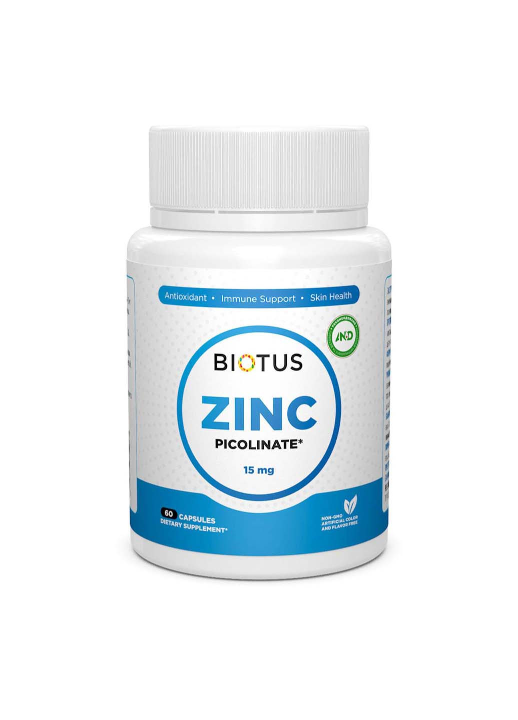 Цинк пиколинат Zinc Picolinate 15 мг 60 капсул Biotus (256931182)
