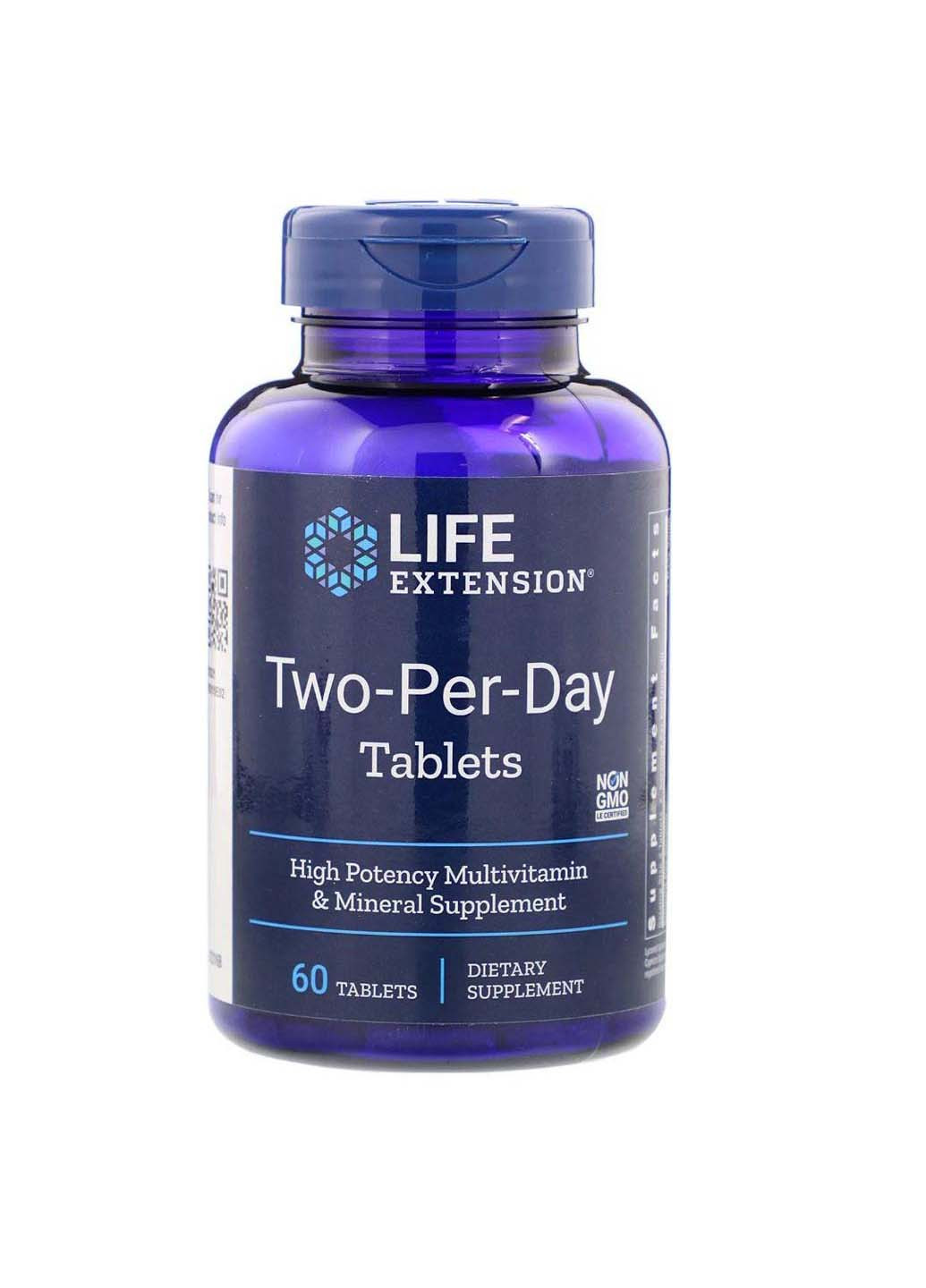 Мультивітаміни Two-Per-Day Tablets Life Extension 60 таблеток Life Flo Health (256931184)