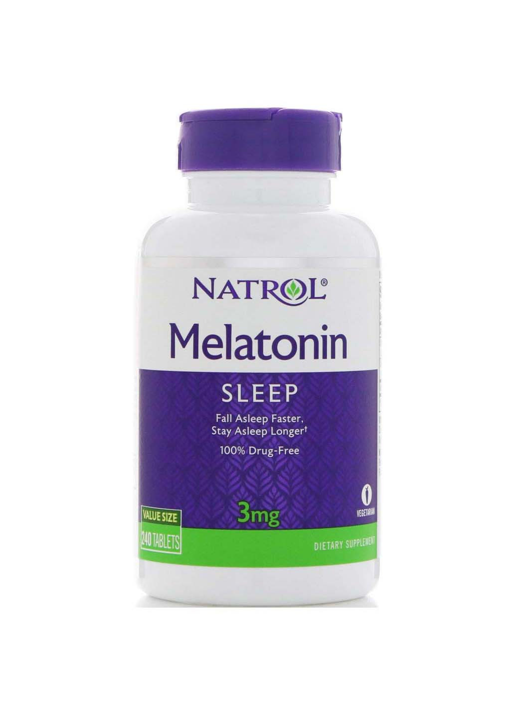 Мелатонин Melatonin 3 мг 240 таблеток Natrol (256932478)
