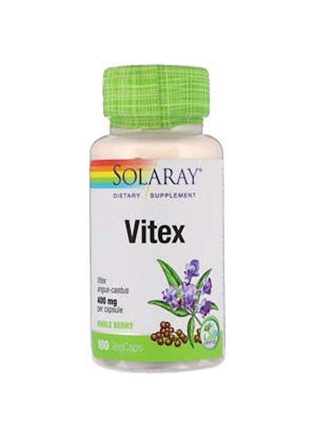 Вітекс священний Vitex 400 мг 100 капсул Solaray (256930947)