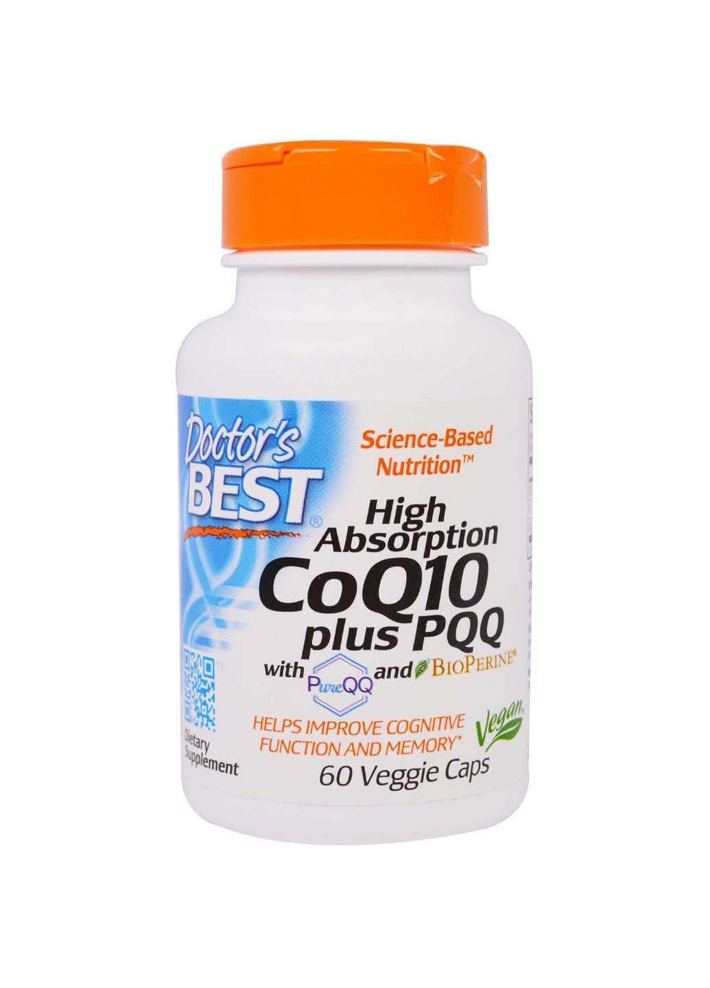 Коензим CoQ10 плюс PQQ High Absorption CoQ10 60 капсул Doctor's Best (256931469)