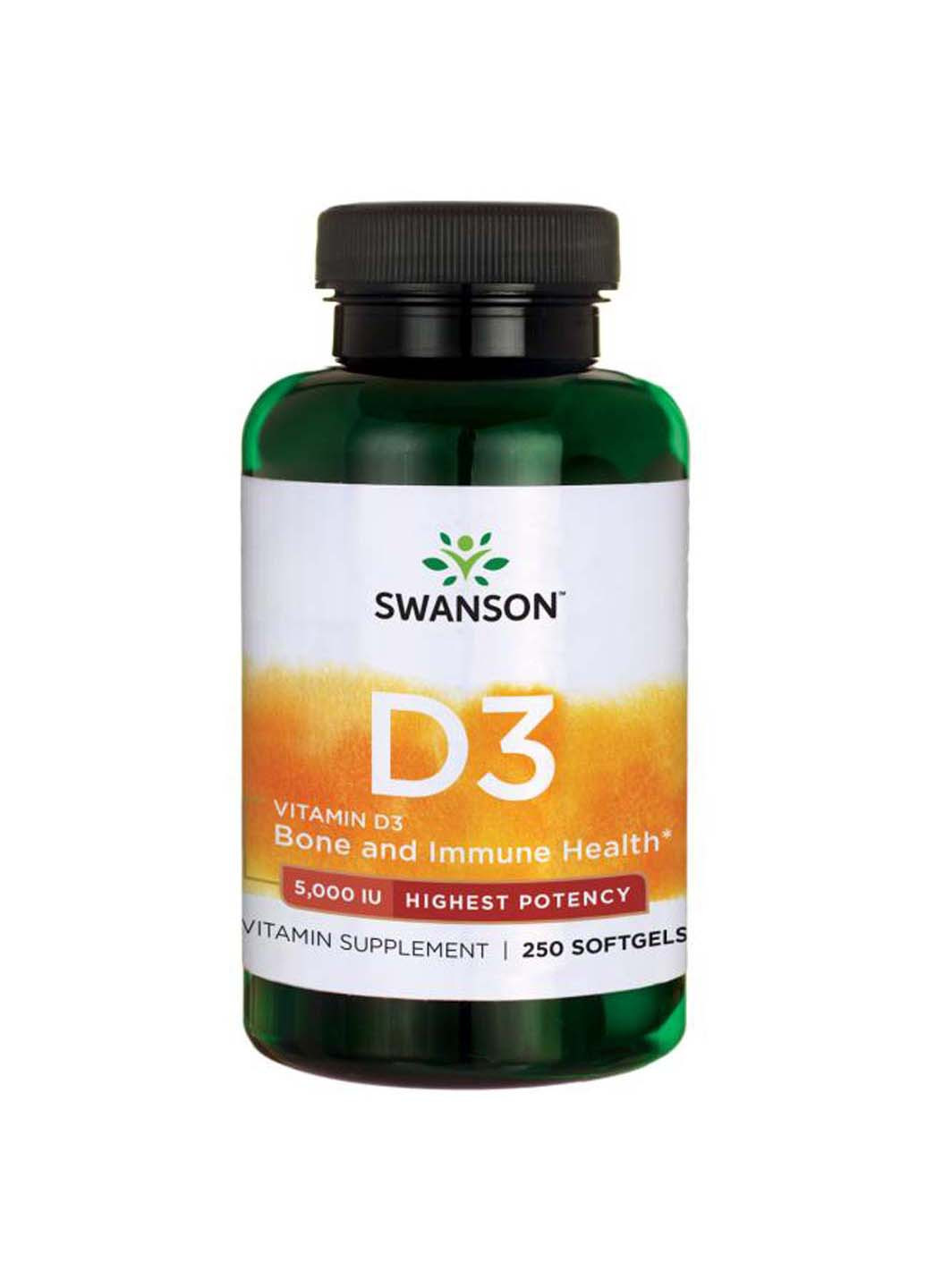 Вітамін Д3 Vitamin D3 високоефективний 5000 МО Swanson (256931069)