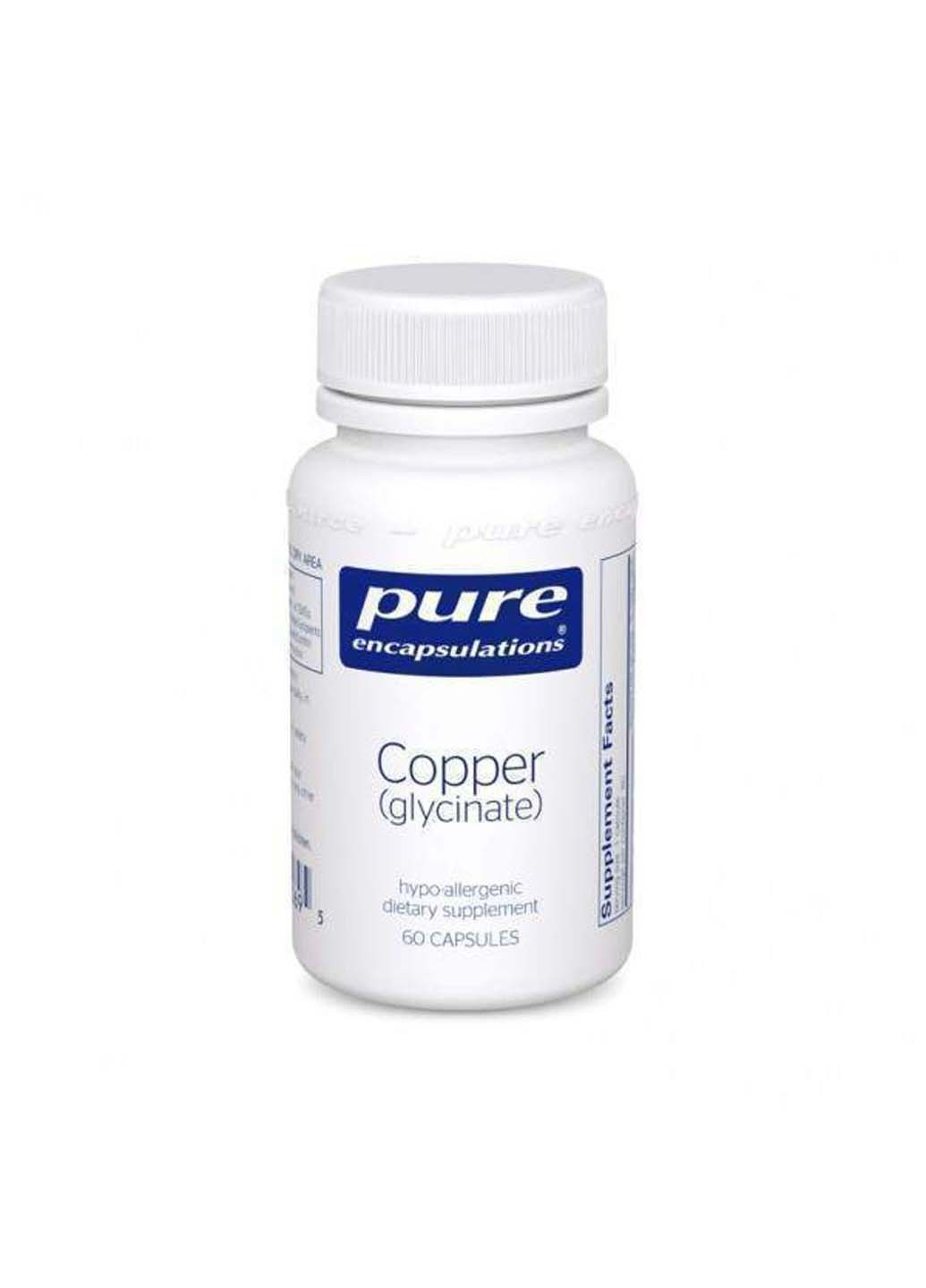 Медь Copper 60 капсул Pure Encapsulations (256932056)