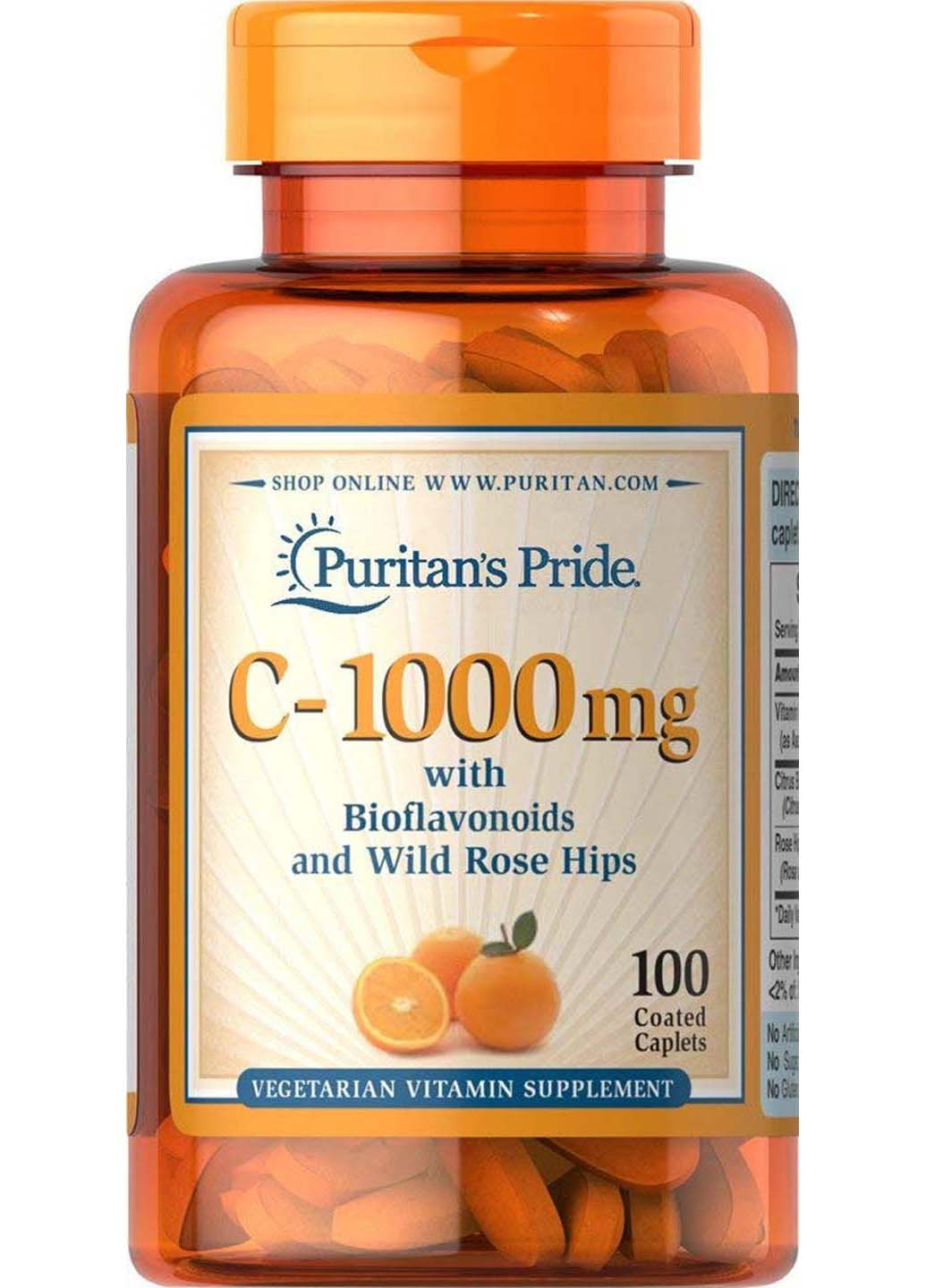 Вітамін С з біофлавоноїдами 1000 мг 100 капсул Puritans Pride (256931964)