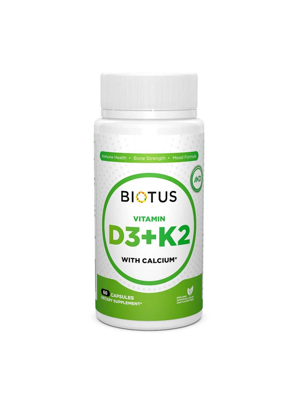 Вітамін Д3 К2 з кальцієм 60 капсул Biotus (256931178)