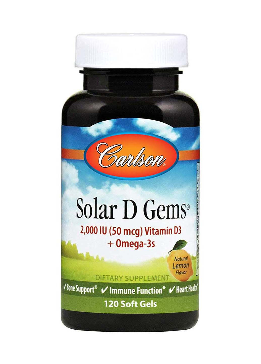 Рыбий жир с витамином D3 120 гелевых капсул Carlson Labs (256930910)