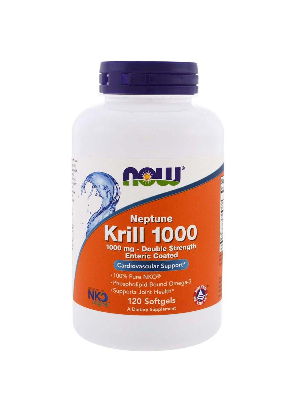 Масло криля Neptune Krill двойная сила 1000 мг 120 капсул Now Foods (256932332)