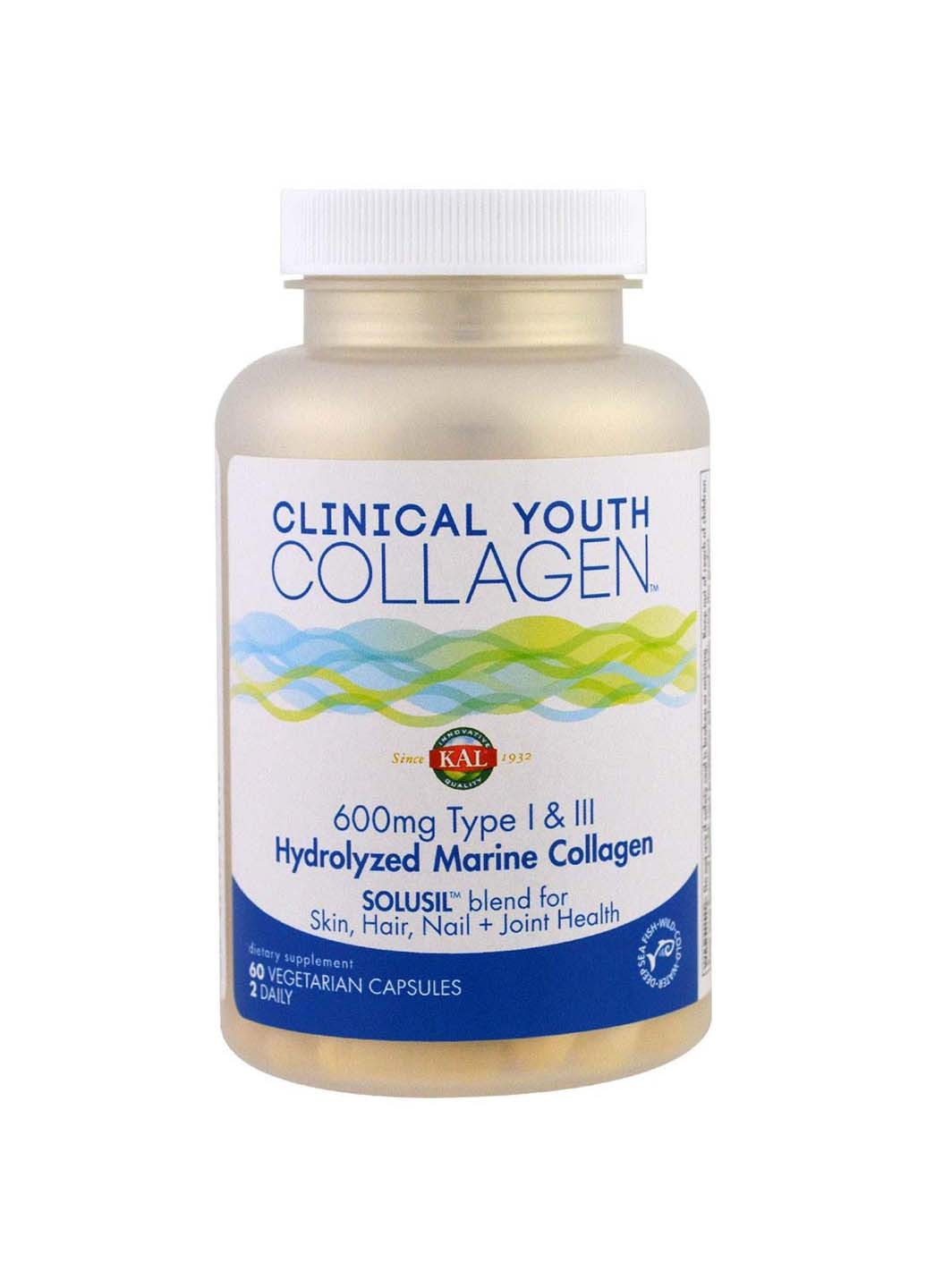 Колаген омолоджуючий Youth Collagen 60 капсул KAL (256930979)