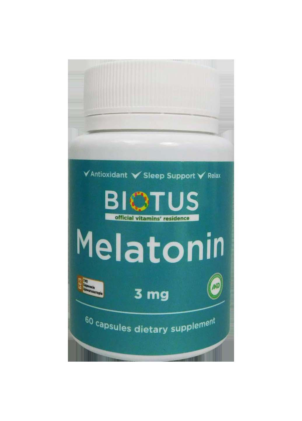 Мелатонин Melatonin 3 мг 60 капсул Biotus (256932088)