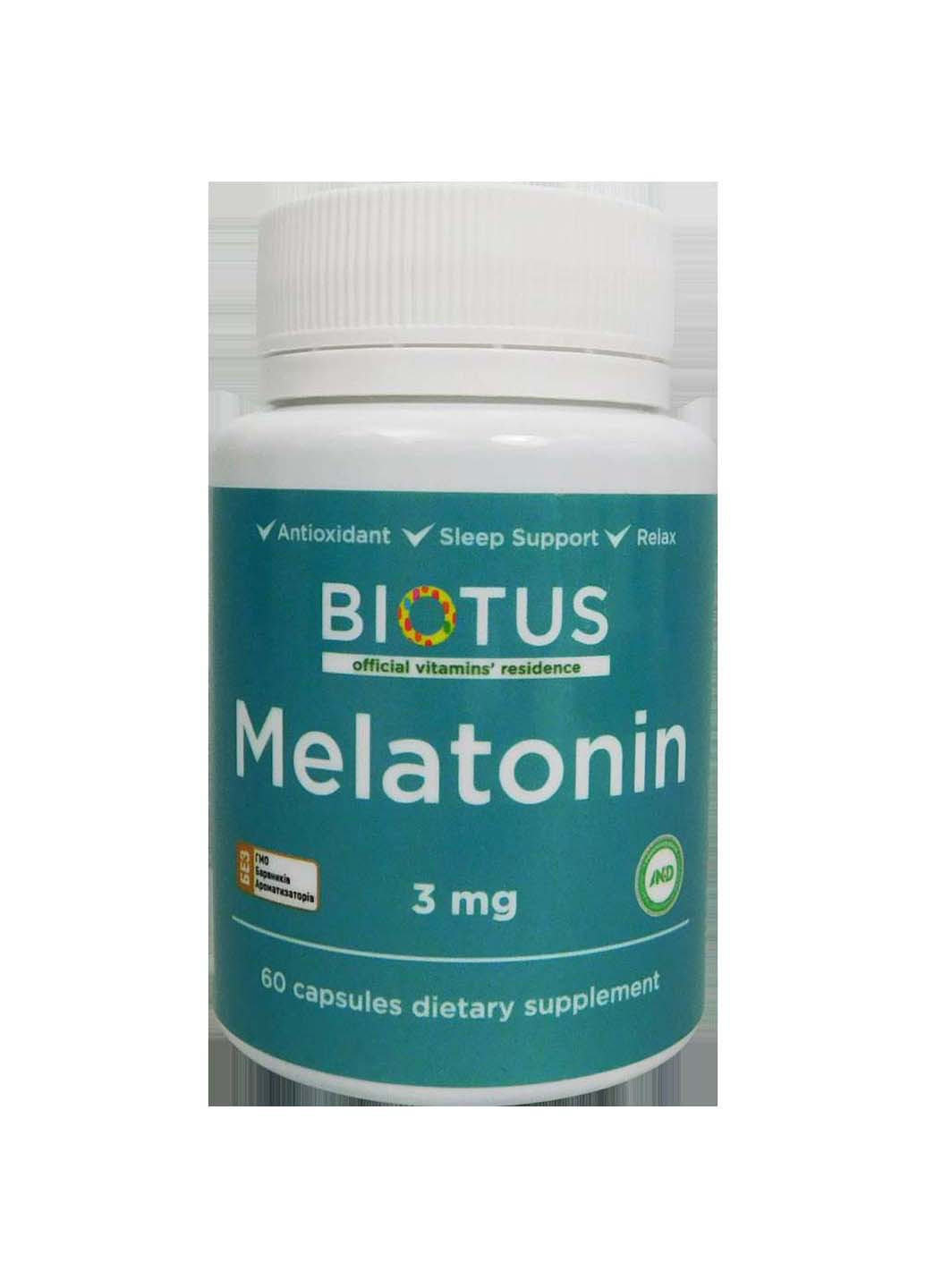 Мелатонін Melatonin 3 мг 60 капсул Biotus (256932088)