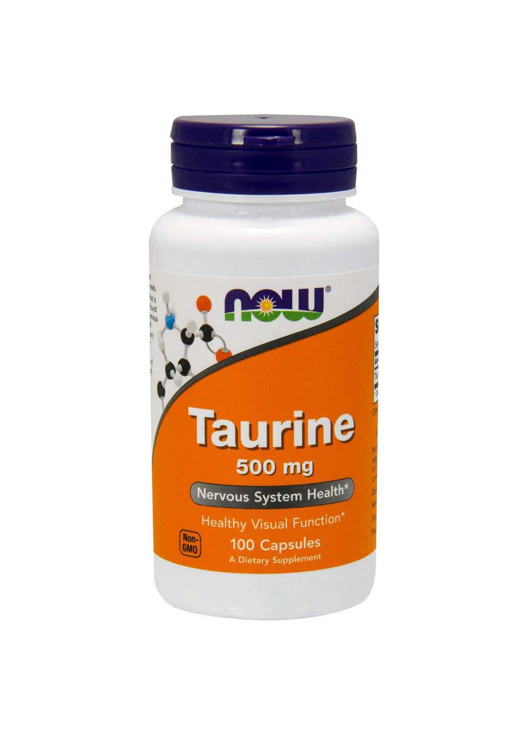 Таурин 500 мг 100 вегетарианских капсул Now Foods (256931407)