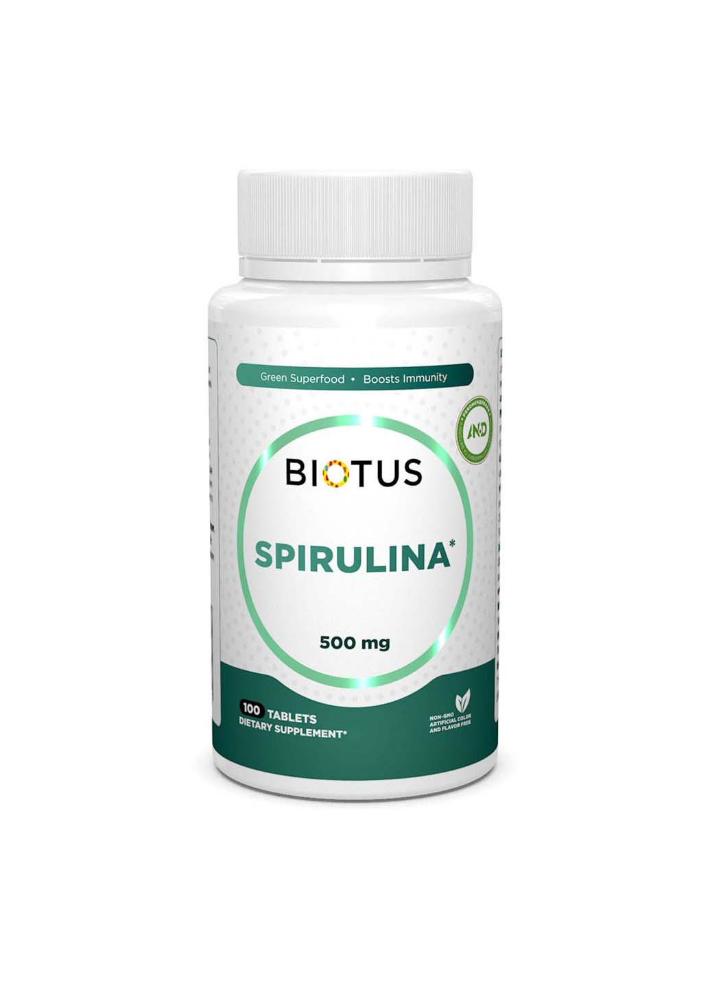 Спіруліна Spirulina 500 мг 100 таблеток Biotus (256931156)