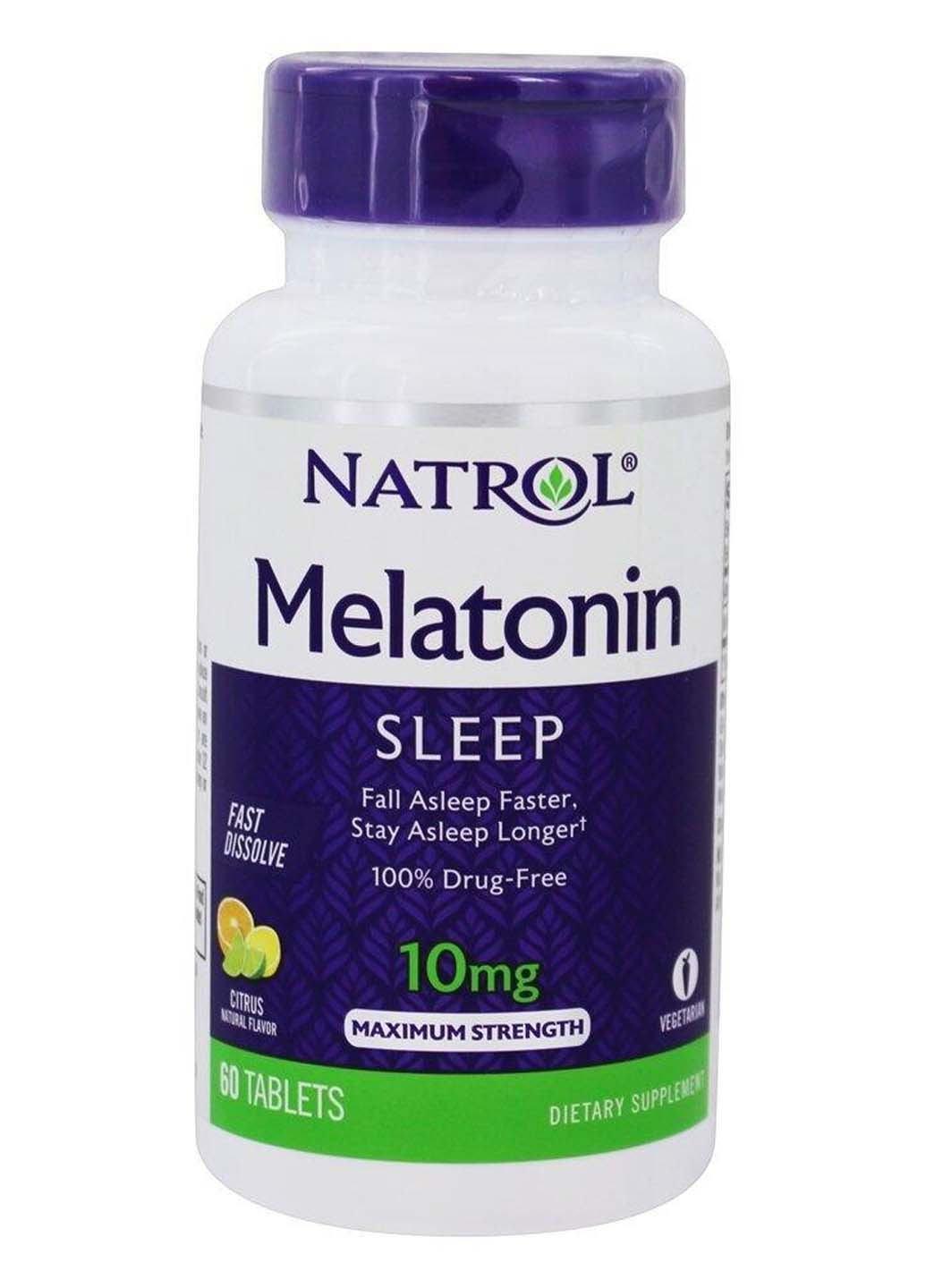 Мелатонін Melatonin 10 мг 60 таблеток Natrol (256930887)