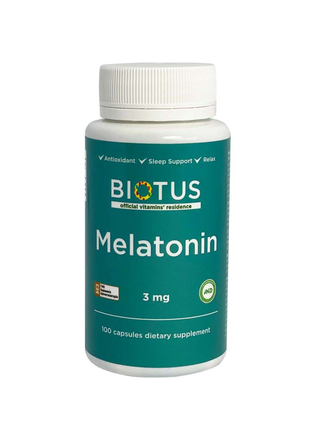 Мелатонин Melatonin 3 мг 100 капсул Biotus (256932099)