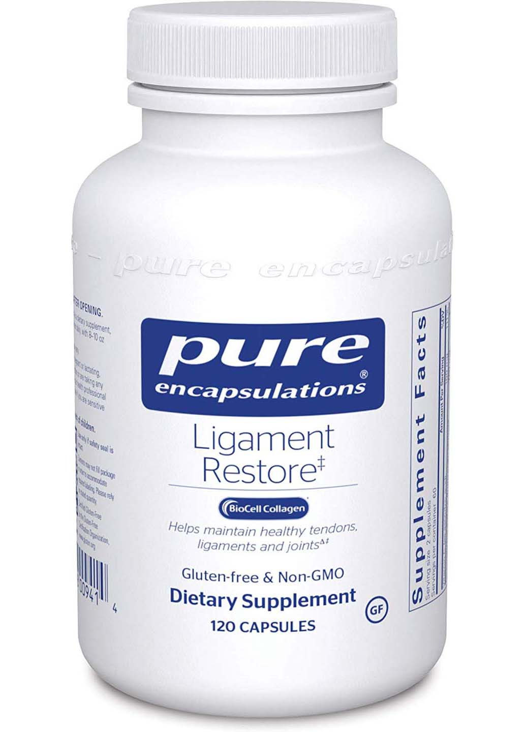 Підтримка у здоровому стані сухожиль зв'язок і суглобів Ligament Restore 120 капсул Pure Encapsulations (256931111)