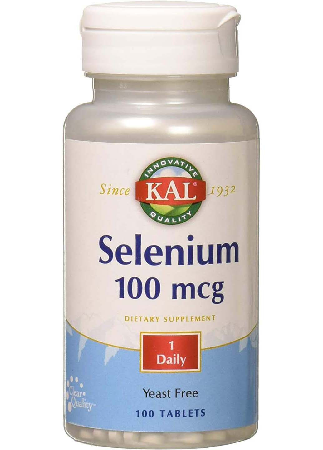 Селен Selenium без дріжджів 100 мкг 100 таблеток KAL (256931902)