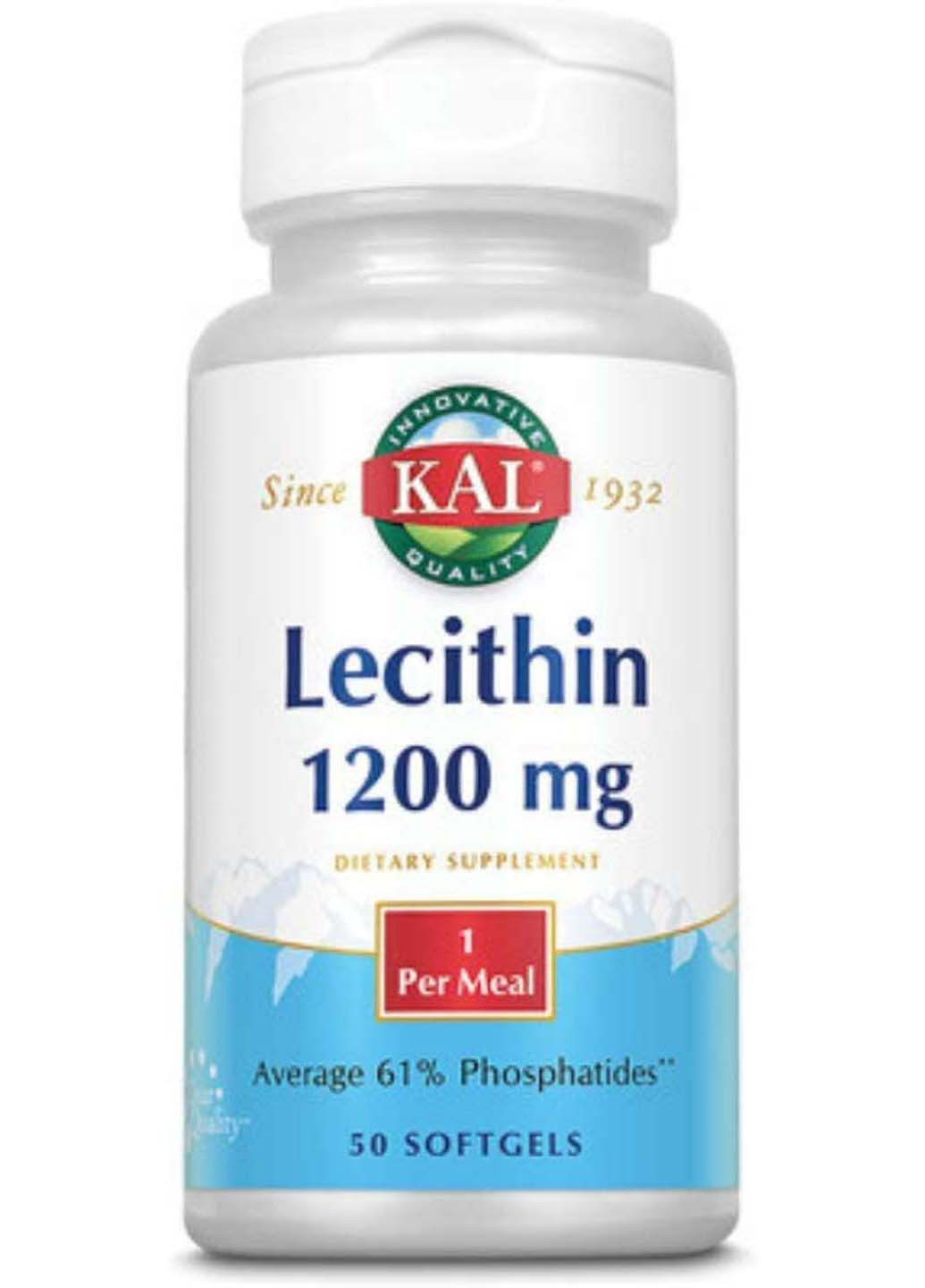 Лецитин 1200 мг 50 гелевих капсул KAL (256931901)