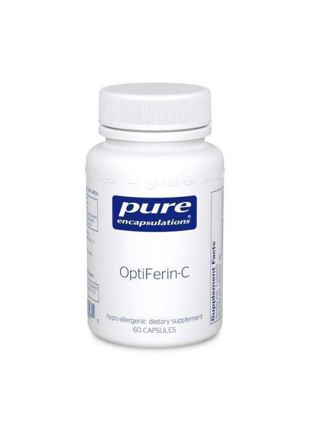 Пищевая добавка OptiFerin-C 60 капсул Pure Encapsulations (256932061)