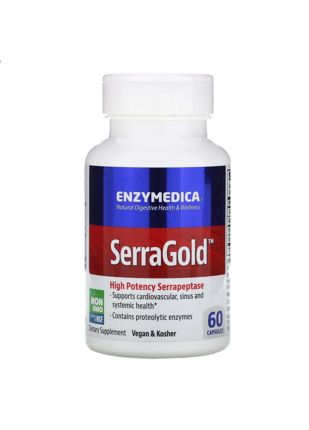 Серрапептаза для серця High Activity Serrapeptase 60 капсул Enzymedica (256930987)