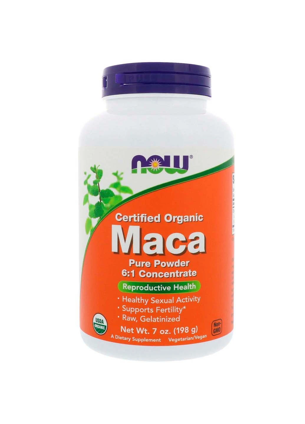 Мака вегетаріанський сертифікований порошок 198 г Now Foods (256931376)