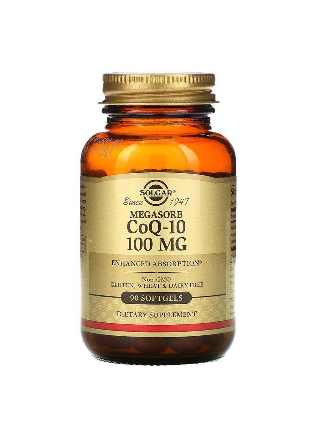 Коензим Q-10 Megasorb CoQ-10 100 мг 90 гелевих капсул Solgar (256931249)