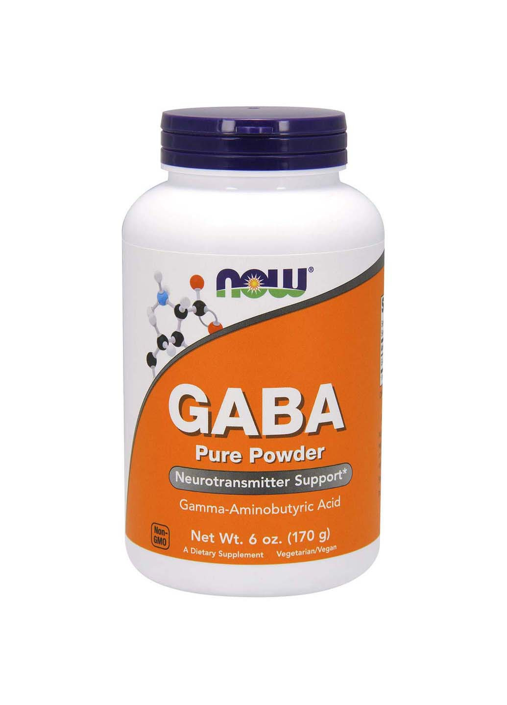 Гамма-аминомасляная кислота GABA чистый порошок 170 г Now Foods (256931348)