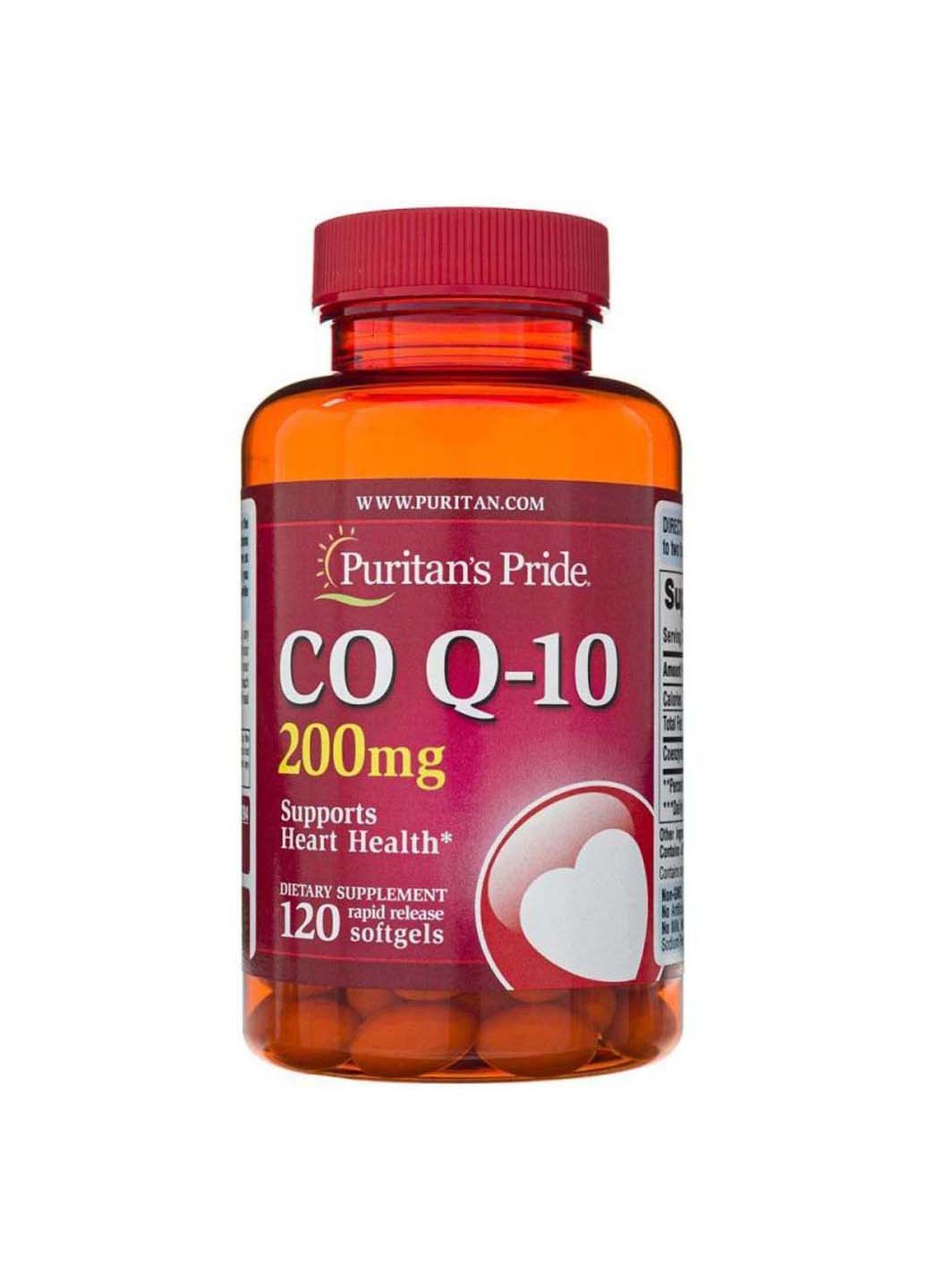 Коензим Q10 CO Q-10 200 мг 120 гелевих капсул Puritans Pride (256932506)
