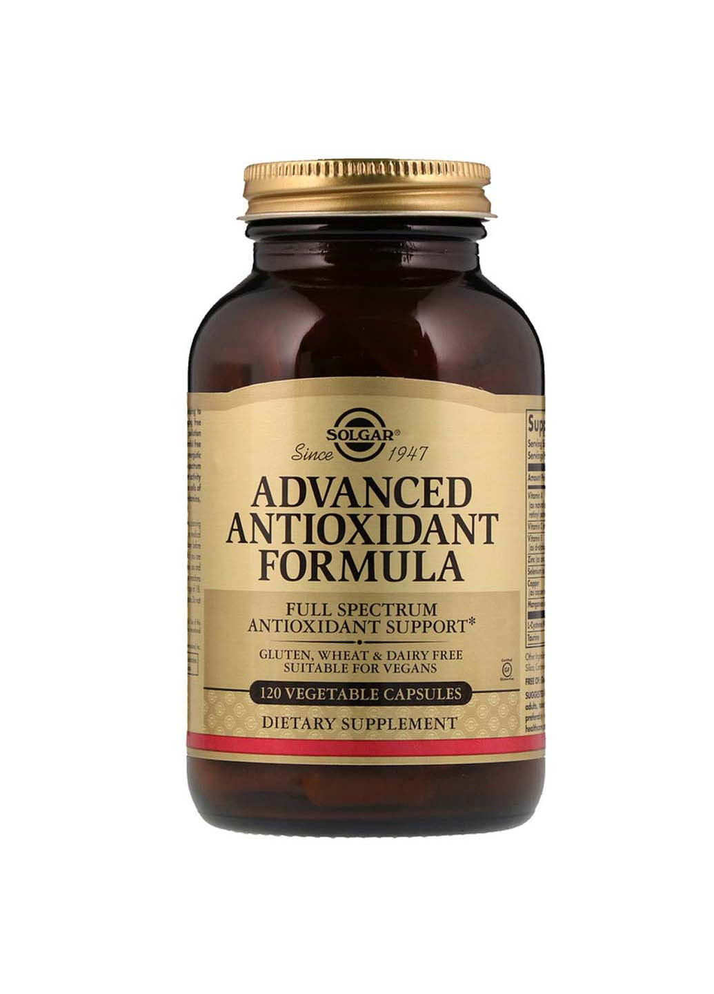 Антиоксидантний комплекс Advanced Antioxidant Formula 120 вегетаріанських капсул Solgar (256932203)