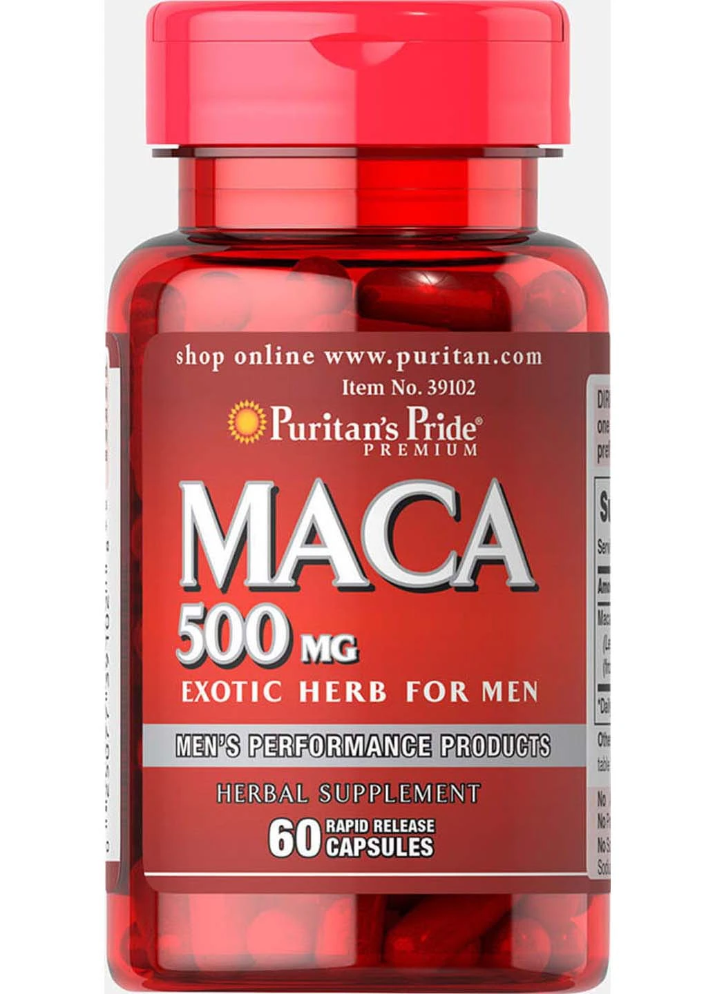 Добавка Маку 500 мг 60 капсул Puritans Pride (256931054)