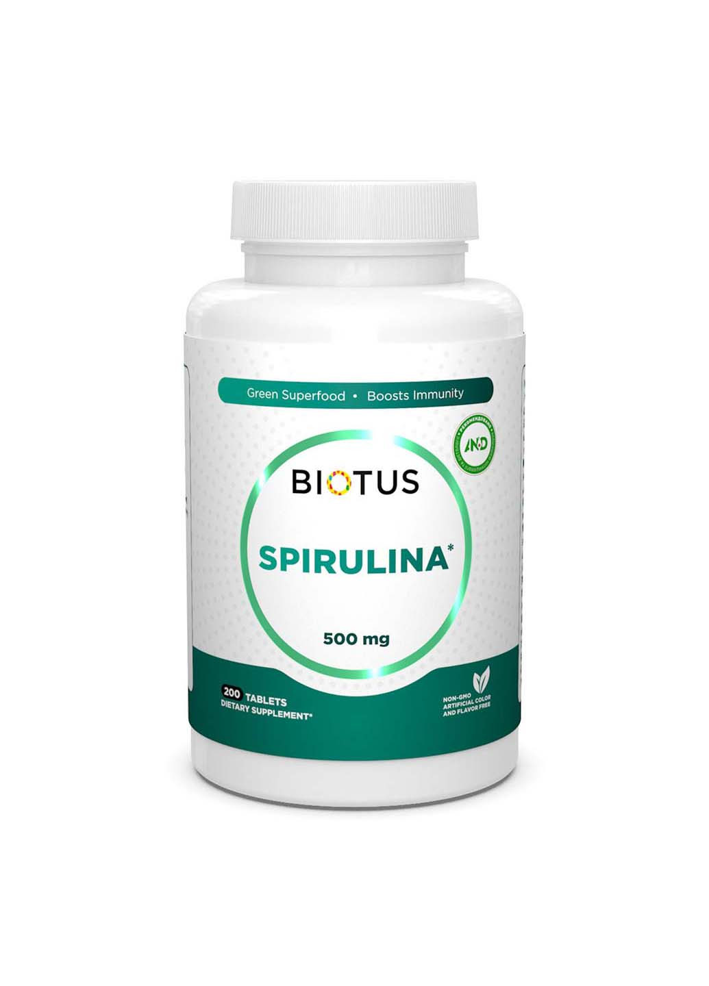 Спіруліна Spirulina 500 мг 200 таблеток Biotus (256932112)