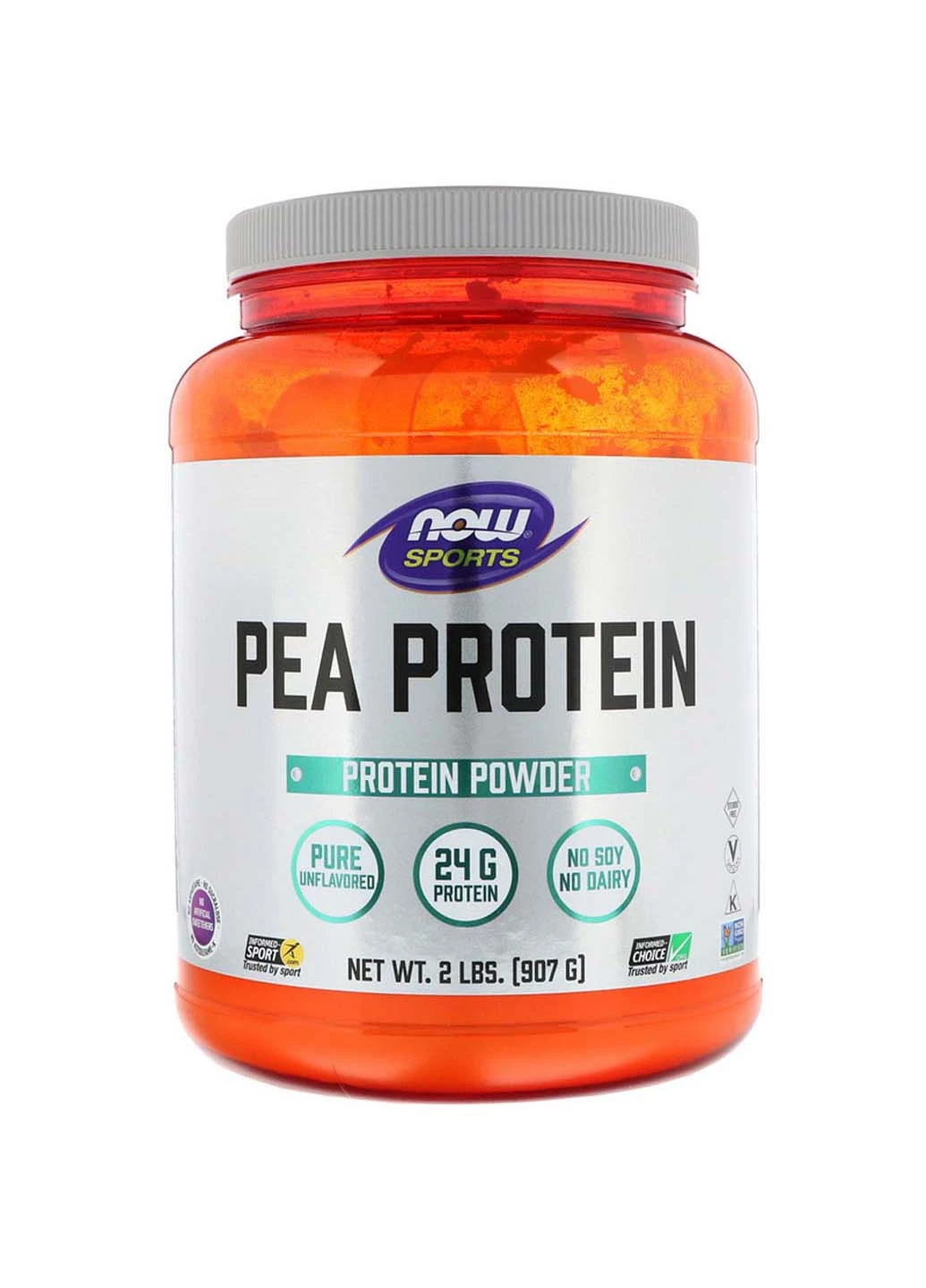 Гороховий протеїн неприправлений Pea Protein Sports 907 г Now Foods (256932262)