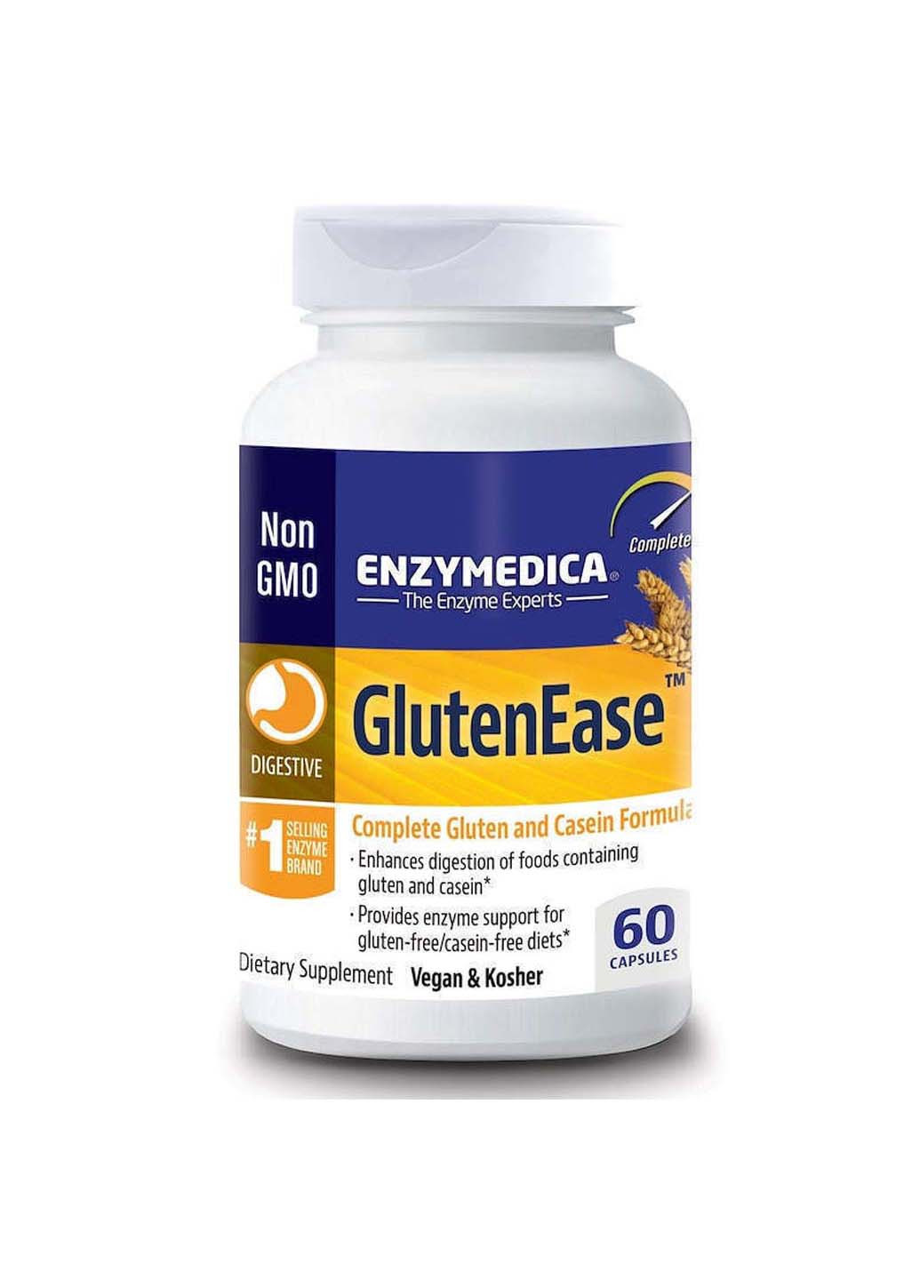 Ферменти для перетравлення глютена GlutenEase 60 капсул Enzymedica (256930991)