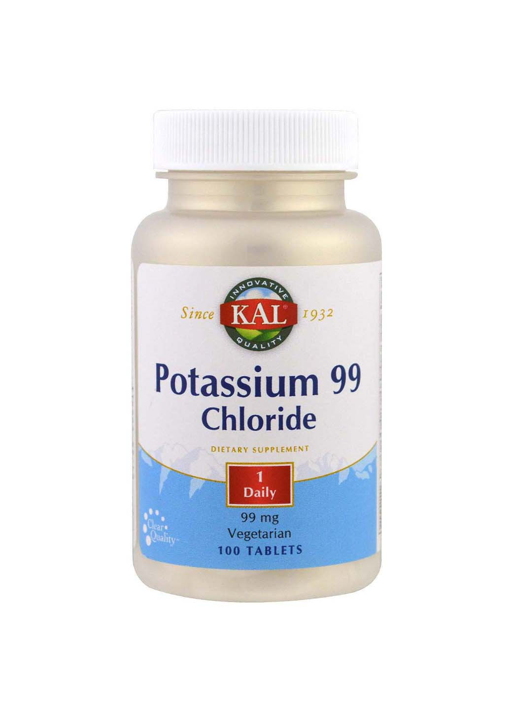 Калій хлорид Potassium Chloride 99 мг 100 таблеток KAL (256930982)